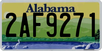 AL license plate 2AF9271
