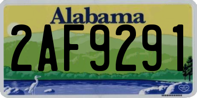 AL license plate 2AF9291