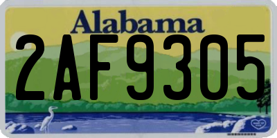 AL license plate 2AF9305