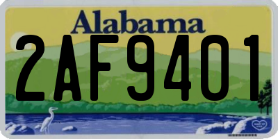AL license plate 2AF9401