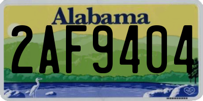 AL license plate 2AF9404