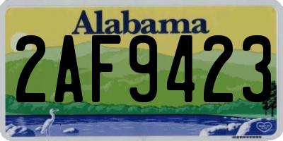 AL license plate 2AF9423
