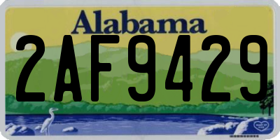 AL license plate 2AF9429