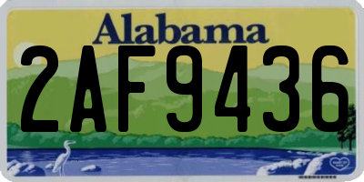 AL license plate 2AF9436