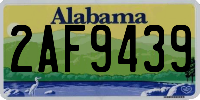 AL license plate 2AF9439
