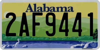 AL license plate 2AF9441