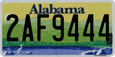 AL license plate 2AF9444