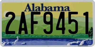 AL license plate 2AF9451