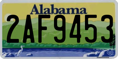 AL license plate 2AF9453