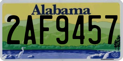 AL license plate 2AF9457