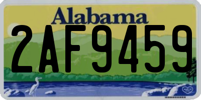 AL license plate 2AF9459