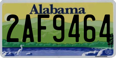 AL license plate 2AF9464