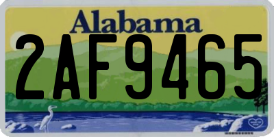 AL license plate 2AF9465