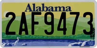 AL license plate 2AF9473