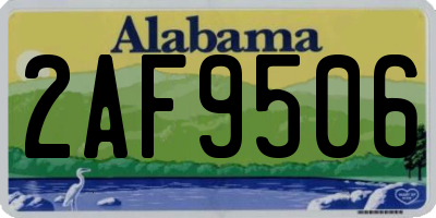 AL license plate 2AF9506