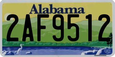 AL license plate 2AF9512