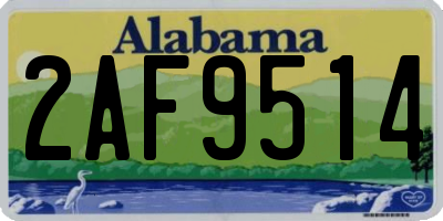 AL license plate 2AF9514