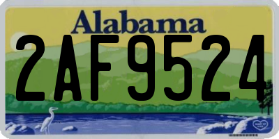 AL license plate 2AF9524