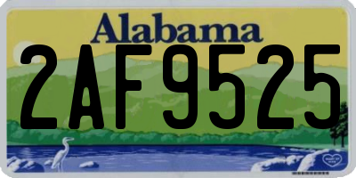 AL license plate 2AF9525