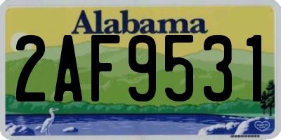 AL license plate 2AF9531