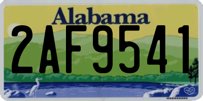 AL license plate 2AF9541