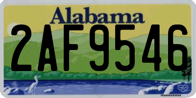 AL license plate 2AF9546