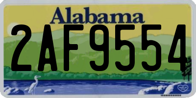 AL license plate 2AF9554