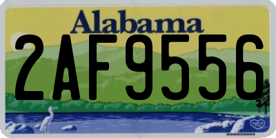AL license plate 2AF9556