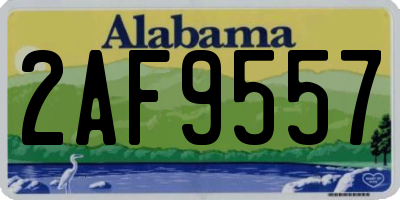AL license plate 2AF9557