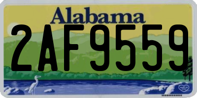 AL license plate 2AF9559