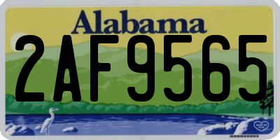 AL license plate 2AF9565