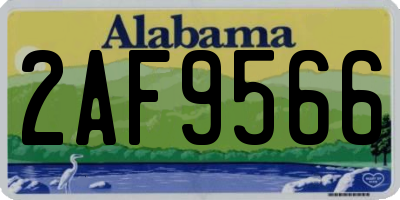 AL license plate 2AF9566