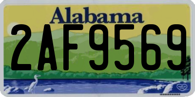 AL license plate 2AF9569