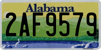 AL license plate 2AF9579