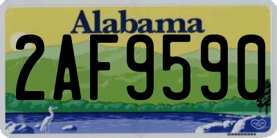 AL license plate 2AF9590