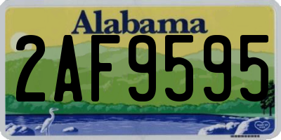 AL license plate 2AF9595