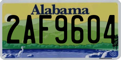 AL license plate 2AF9604