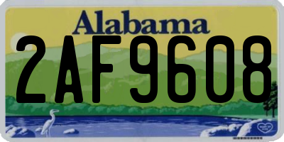 AL license plate 2AF9608