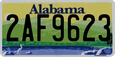 AL license plate 2AF9623