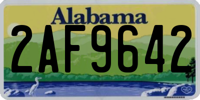 AL license plate 2AF9642