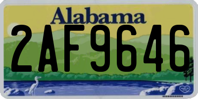 AL license plate 2AF9646