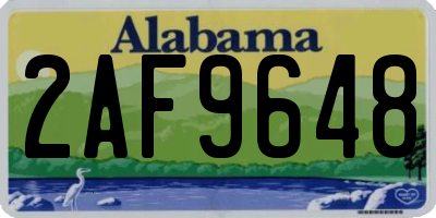 AL license plate 2AF9648