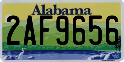 AL license plate 2AF9656