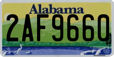 AL license plate 2AF9660