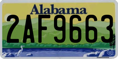 AL license plate 2AF9663