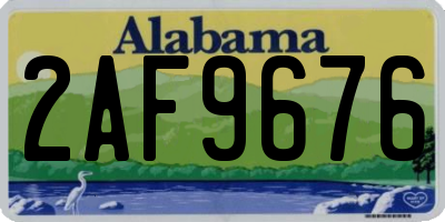 AL license plate 2AF9676