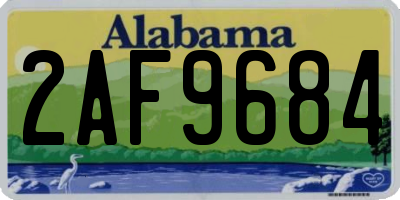 AL license plate 2AF9684