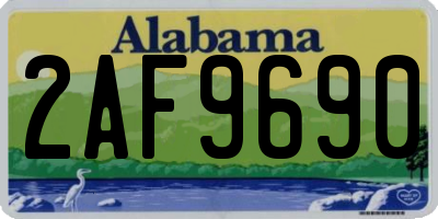 AL license plate 2AF9690