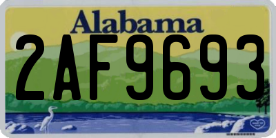 AL license plate 2AF9693