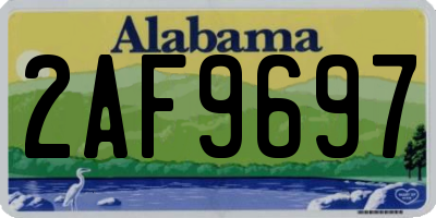 AL license plate 2AF9697